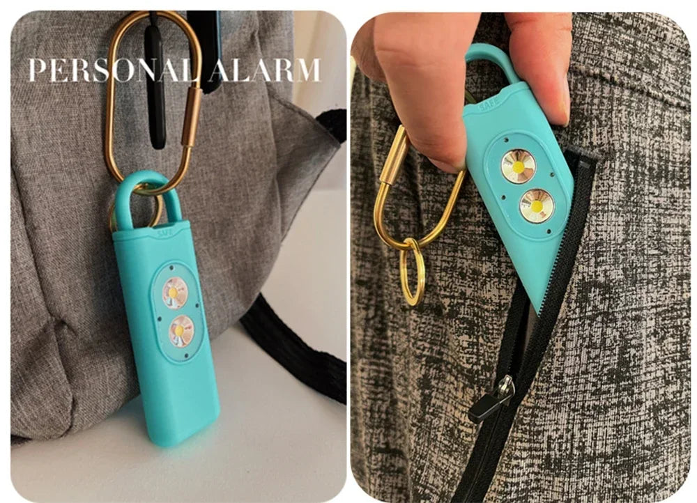 Self Defense Alarm 130DB LEDLight Anti-wolf Alert for Girl Child Women Carrying Scream Loud Panic Alarm Emergency Alarm Keychain